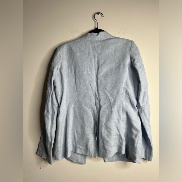 Joie Mehira Linen Blazer Ice Blue Size 4 - Picture 8 of 10